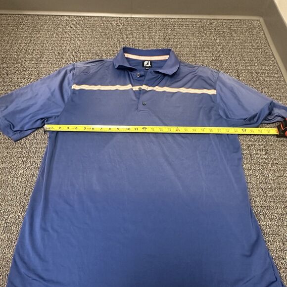 FootJoy Polo Shirt Mens Size XL Blue Stretch Performance Golf Logo See Details - Picture 4 of 8